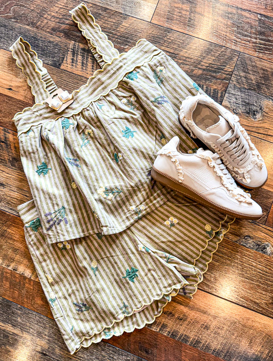 Striped Tank + Shorts Set