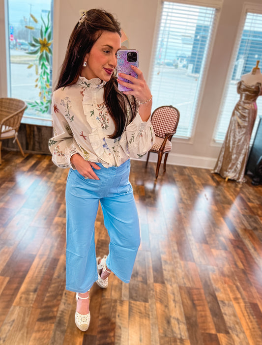 Button Down Floral Top