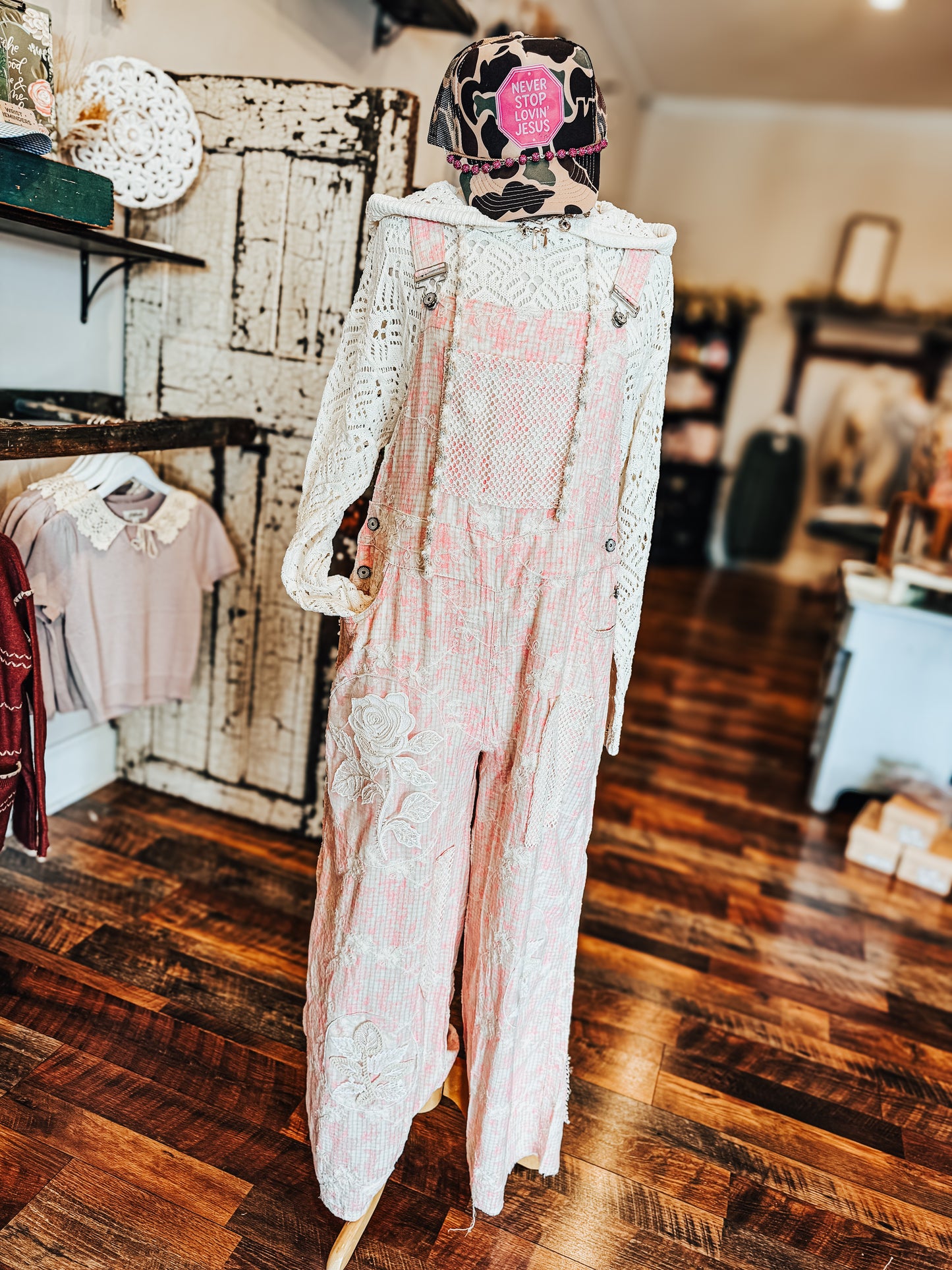 POL Peaches & Cream Overalls 🍑🤍