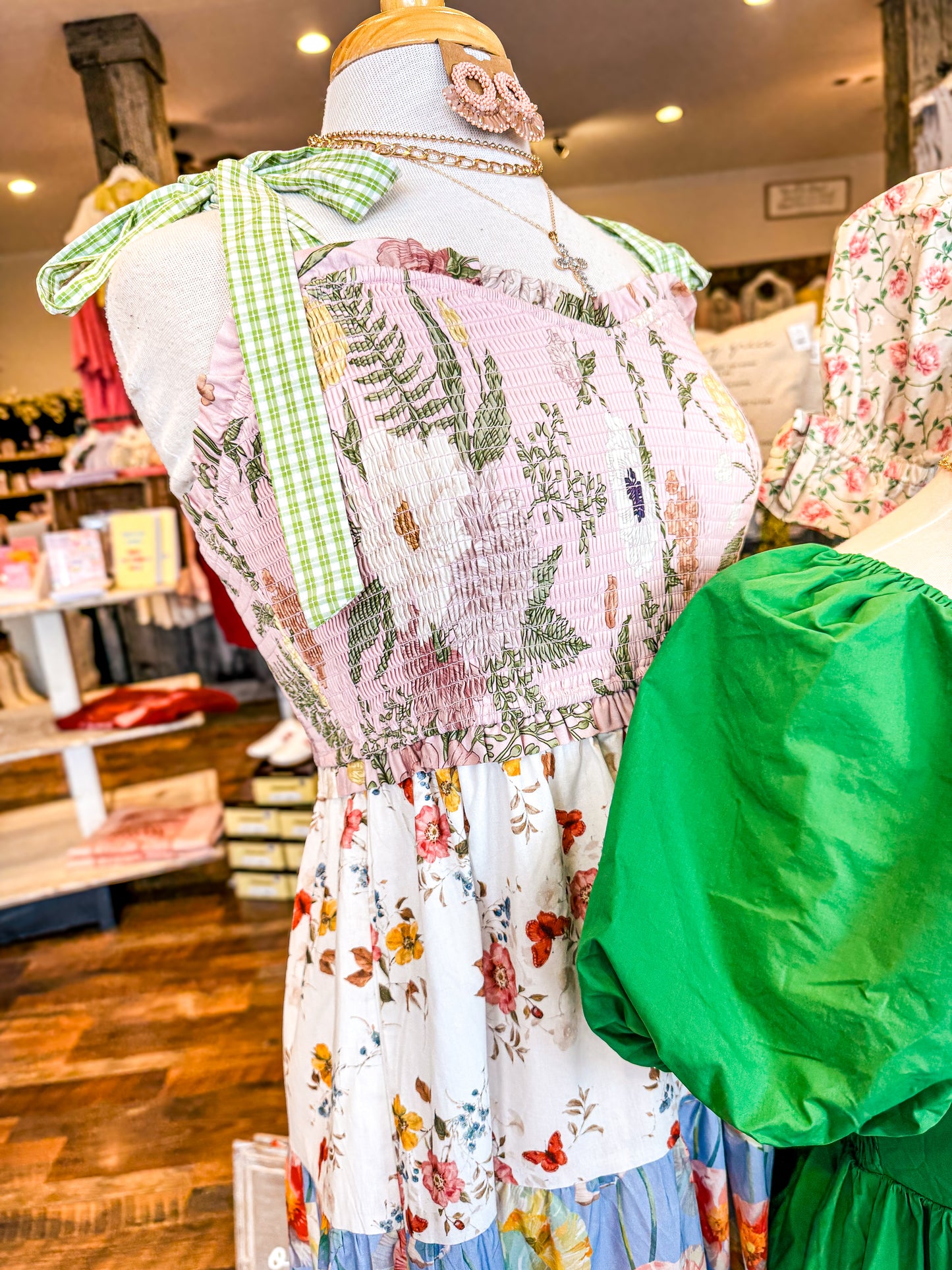 Mixed Floral Midi Dress