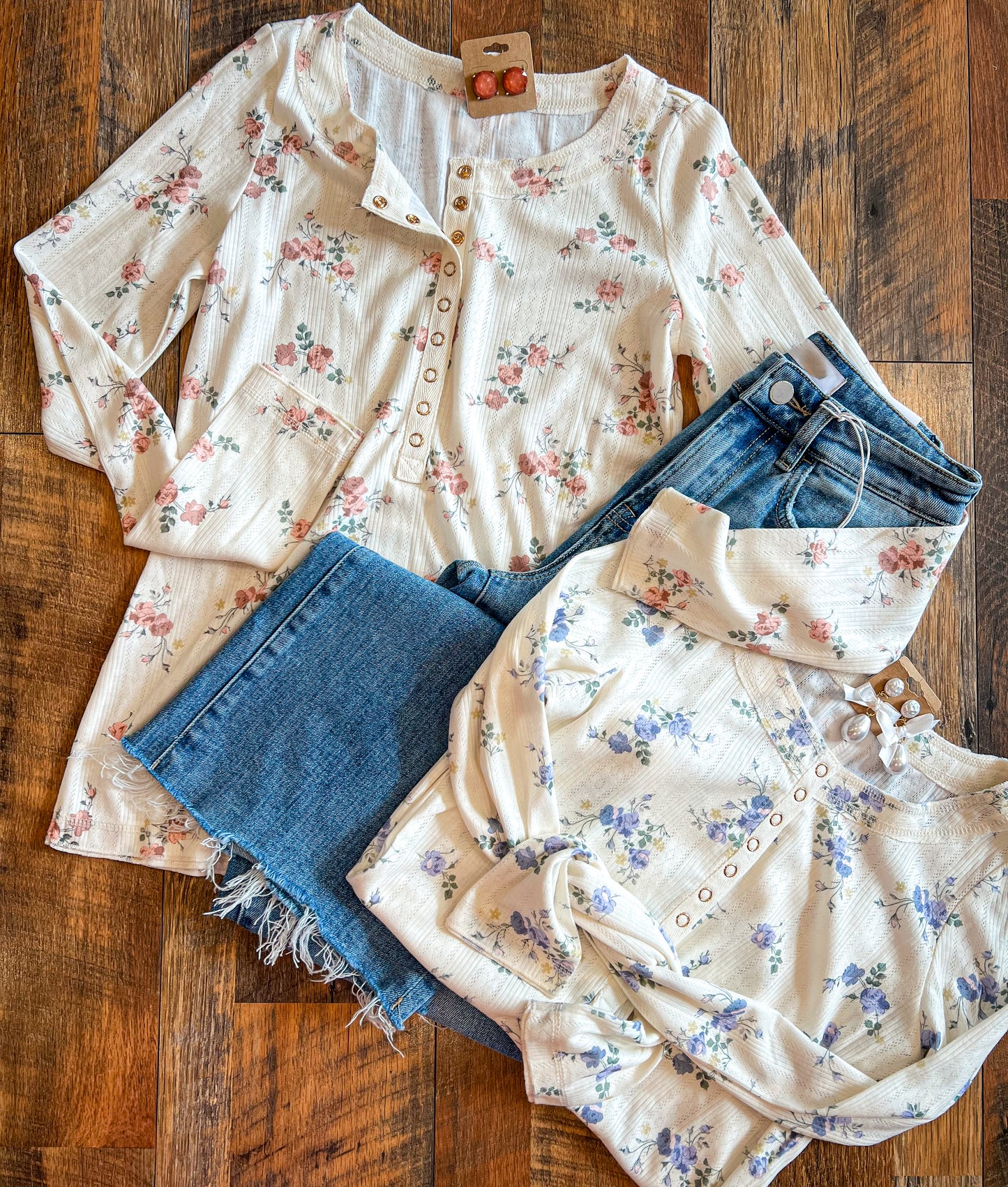 Floral Henley Top