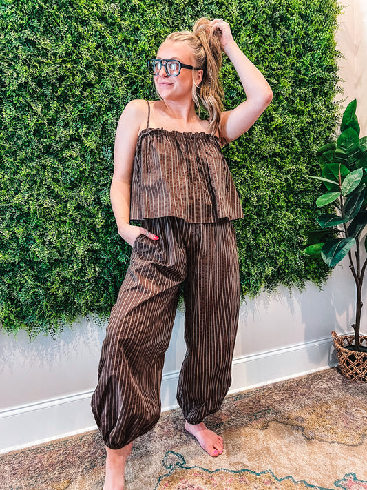 Coffee Run Cutie Jumpsuit 🤎