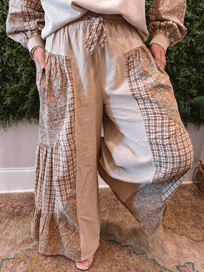 Patchwork Petals Pants