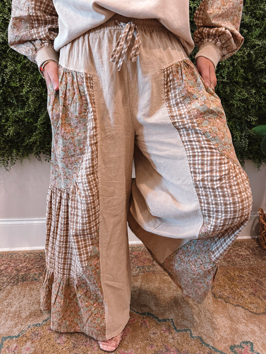 Patchwork Petals Pants