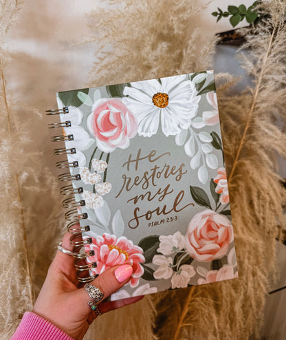 Psalm 23:3 Spiral Notebook