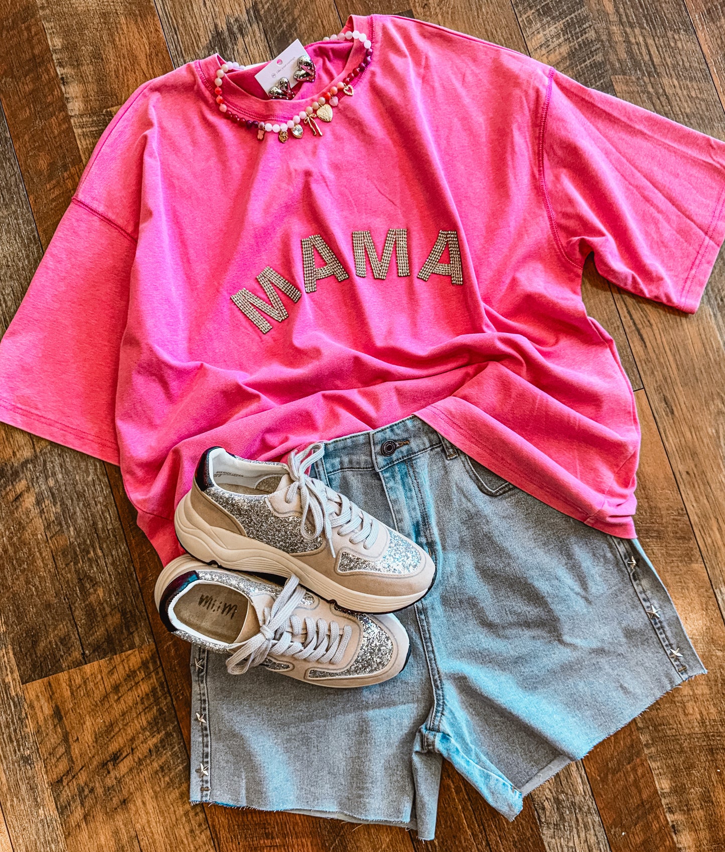 Diamond Embellished Mama Tee