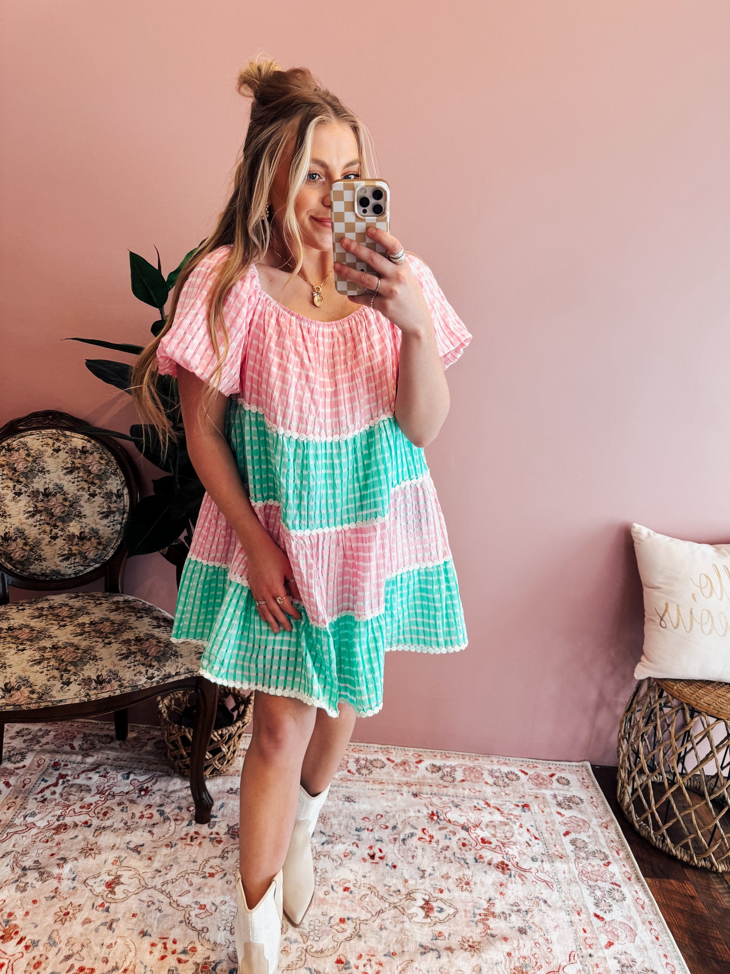 {FINAL SALE} Puffy Sleeve Mini Dress