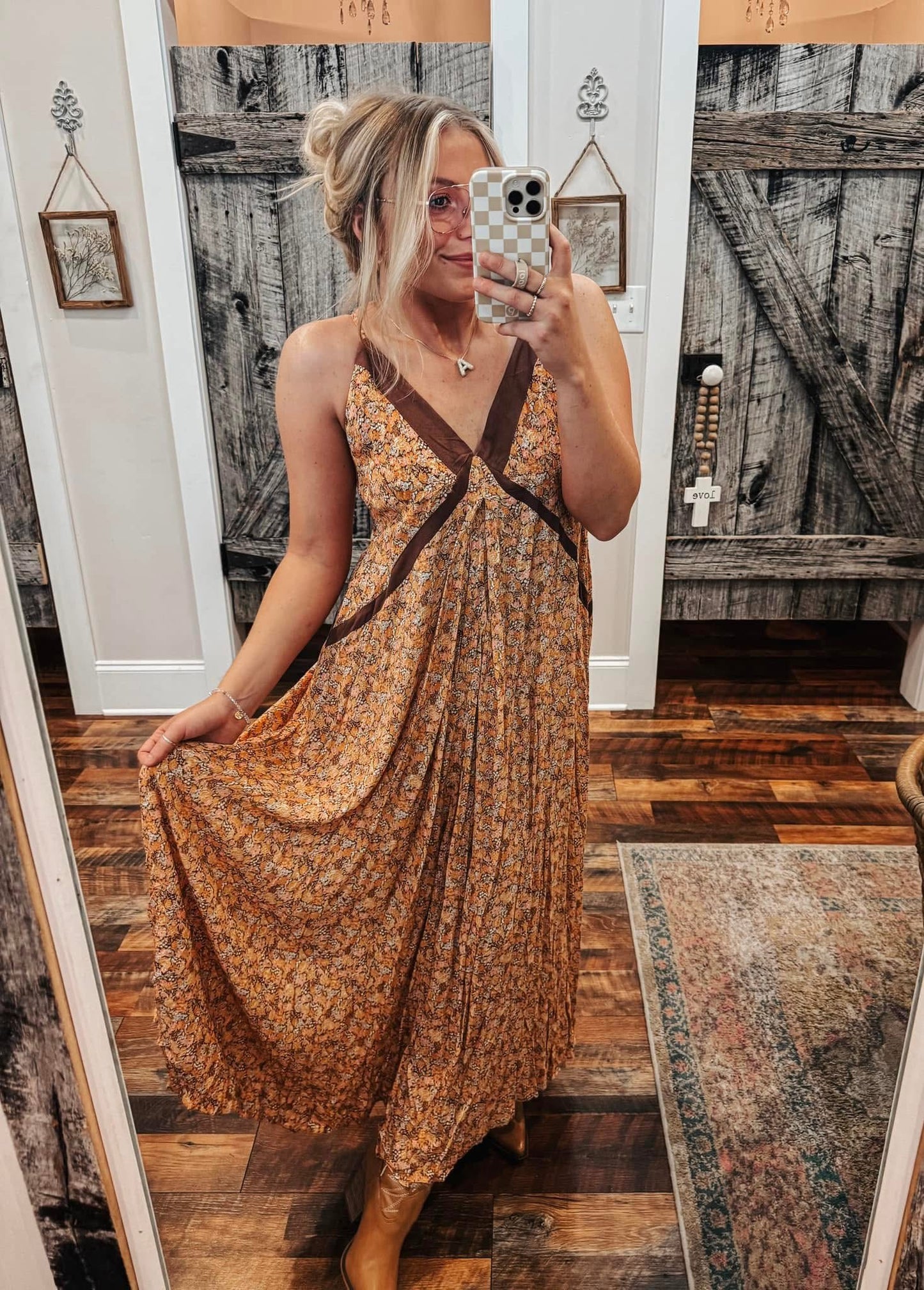 Mixed Floral Maxi Dress
