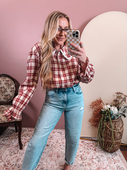 Peter Pan Collared Flannel