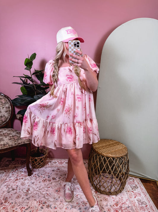{FINAL SALE} Tiered Floral Mini Dress